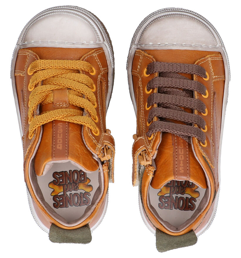 STONES and BONES Lino Chaussures hautes en Jaune en cuir (255448)