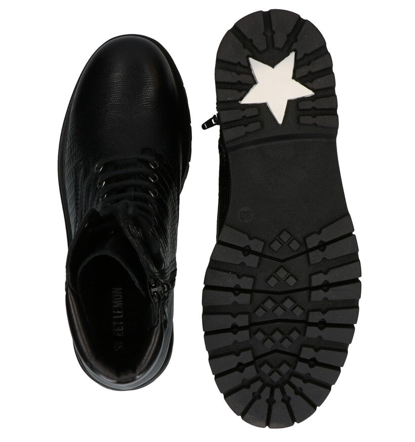 Sweet Lemon Doris Bottines en Noir en cuir (288502)
