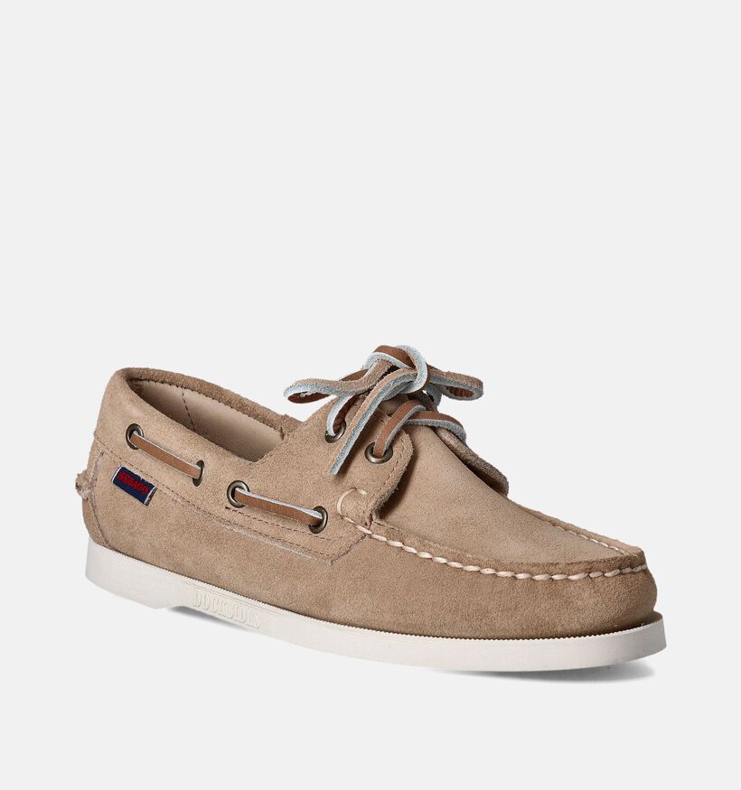 Sebago Portland Flesh Out Chaussures bateau en Beige pour femmes (353688)