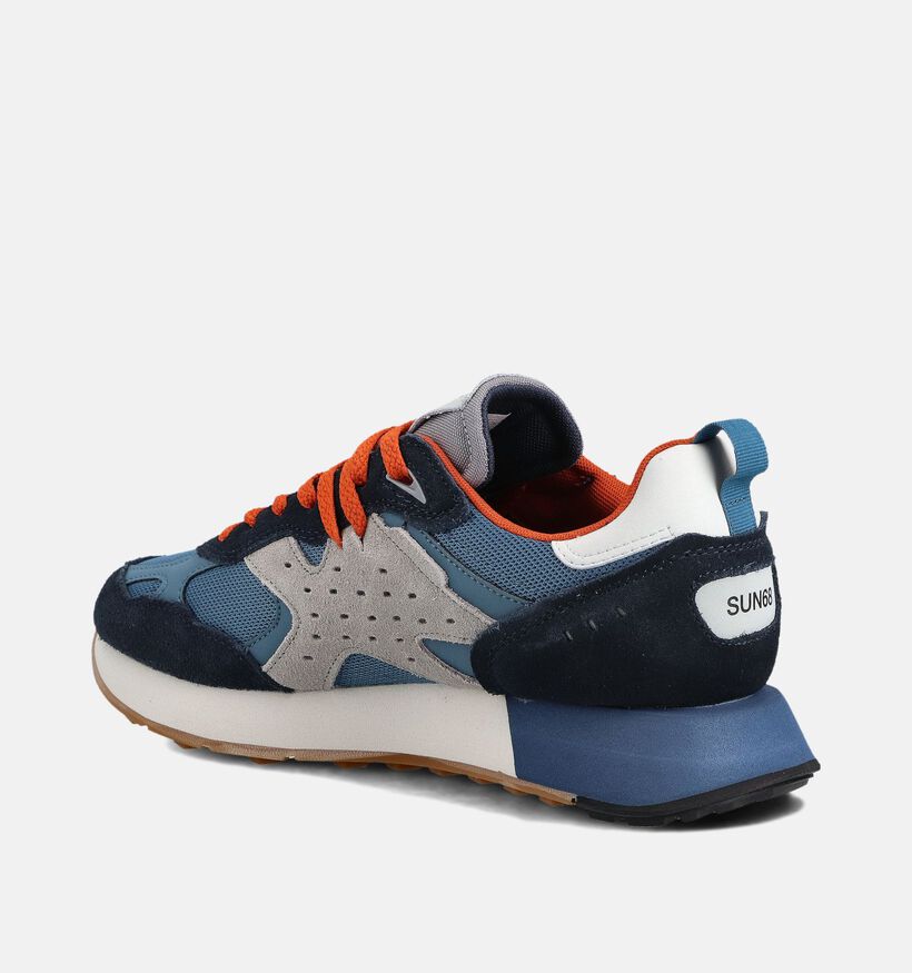 Sun68 Chaussures plates en Bleu pour hommes (361804) - pour semelles orthopédiques