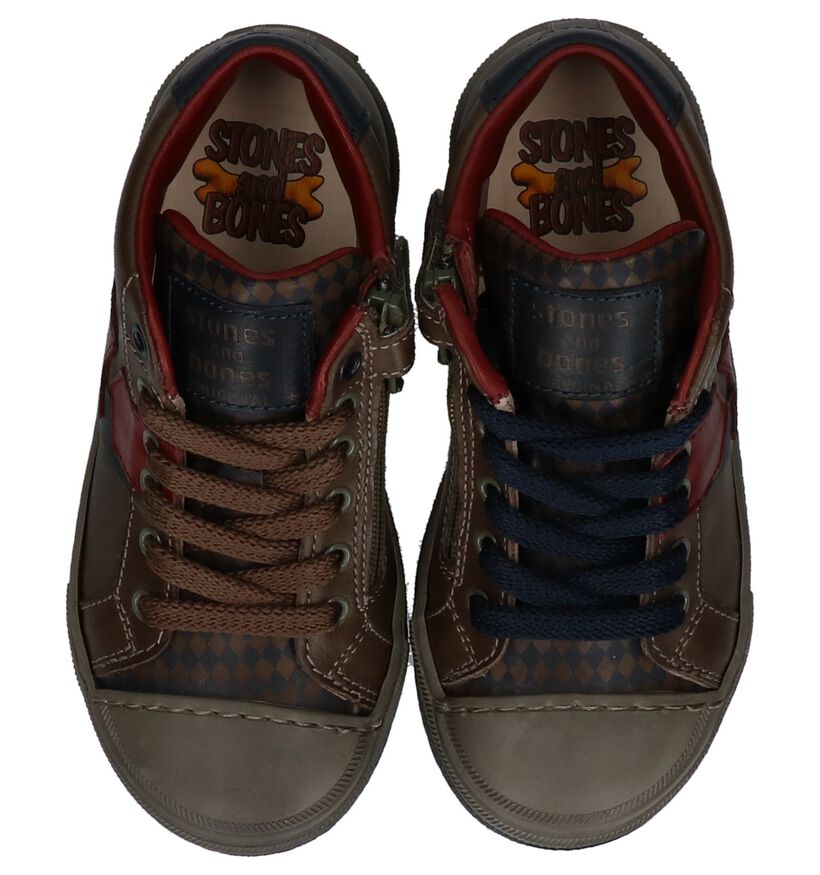 STONES and BONES Rembo Chaussures hautes en Brun en cuir (223433)