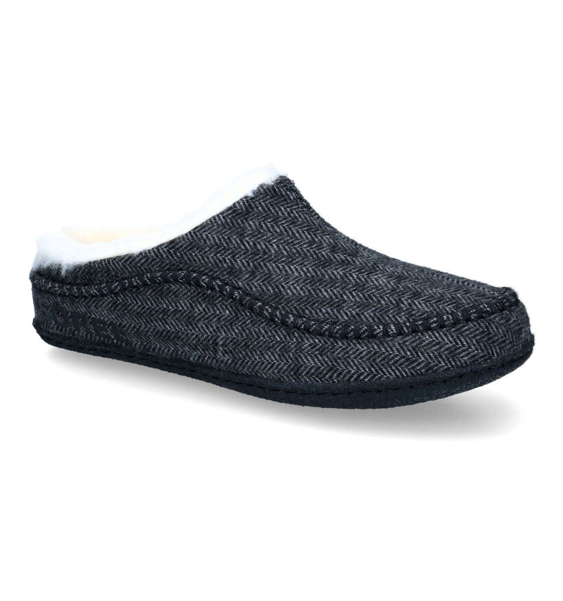 Sorel Lanner Ridge Pantoufles en Noir en textile (312649)