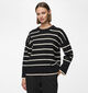 Pieces Mathilde Pull rayé en Noir pour femmes (344982)