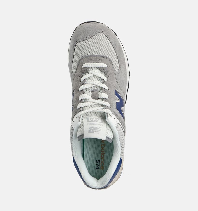 New Balance 574 Baskets basses en Bleu/Gris pour hommes (358639) - pour semelles orthopédiques