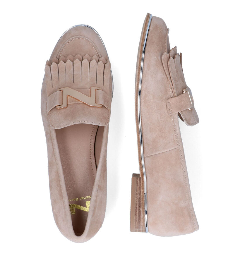 Nathan-Baume Beige Mocassins in daim (308378)