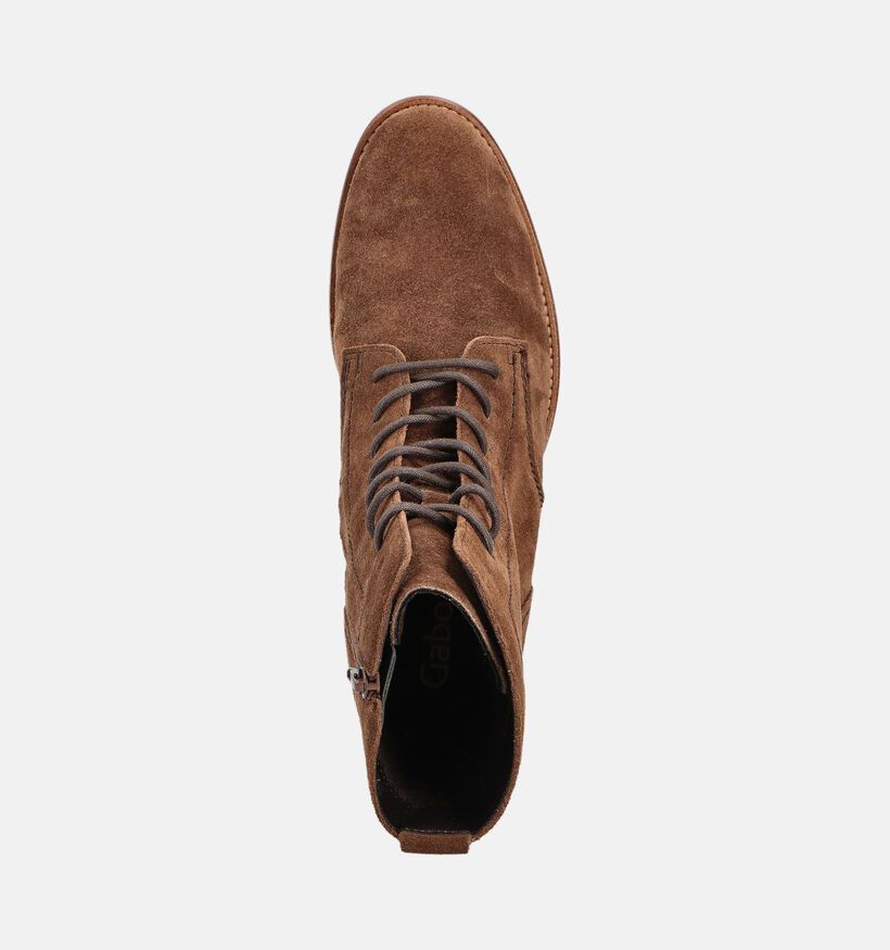 Gabor Dreamvelour Bruine Veterboots voor dames (363131) - geschikt voor steunzolen