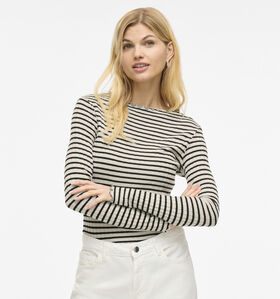 Vila Rika Pull en Noir/Blanc pour femmes (361365)