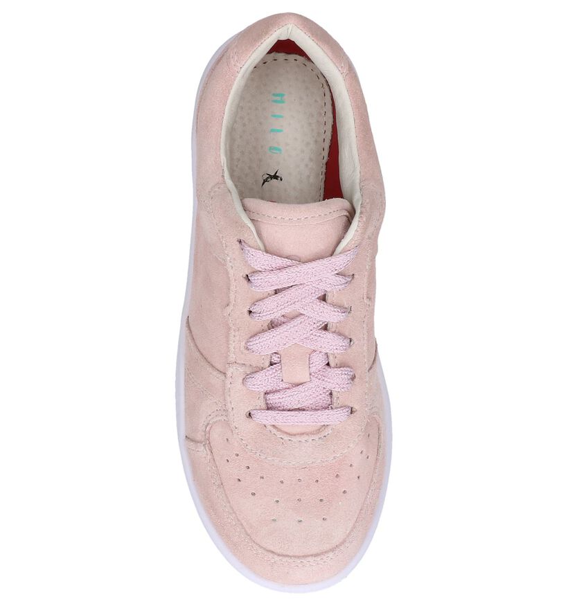 Roze Sneakers Milo & Mila in daim (247494)