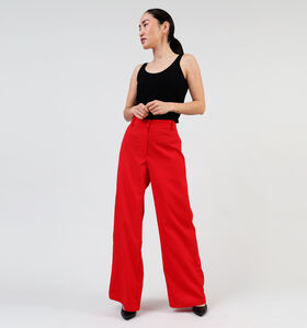 Pieces Odette Rode Wijde broek voor dames (354090)