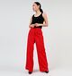 Pieces Odette Rode Wijde broek voor dames (354090)