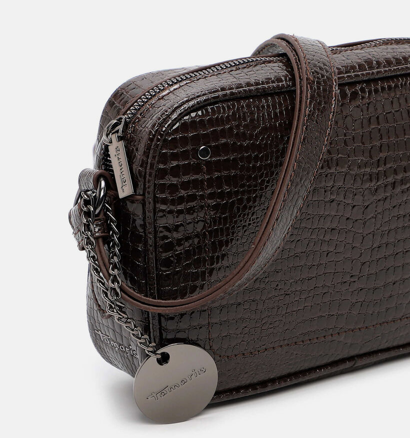 Tamaris Marina Snake Donkerbruine Crossbodytas voor dames (378745)