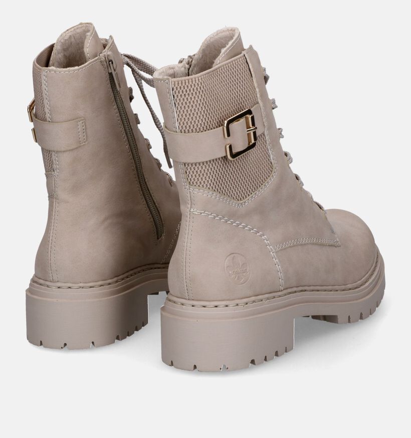 Rieker Boots à lacets en Écru pour femmes (347439)