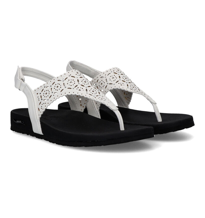 Skechers Arch Fit Treasud Witte Sandalen voor dames (324036)