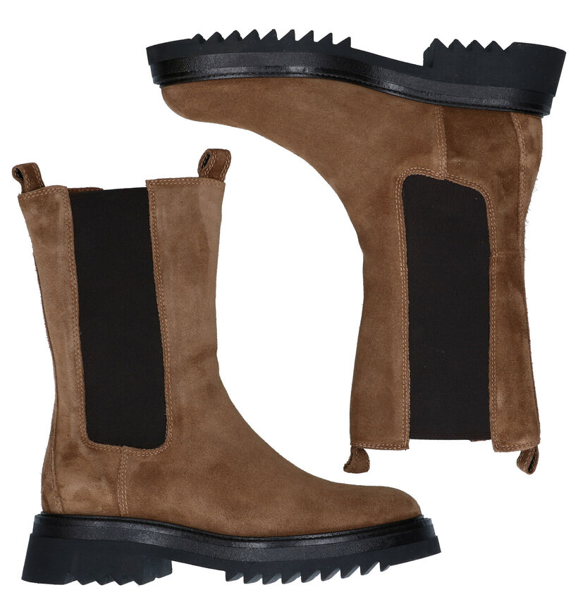 Via Limone Bottes courtes en Taupe pour femmes (290444)