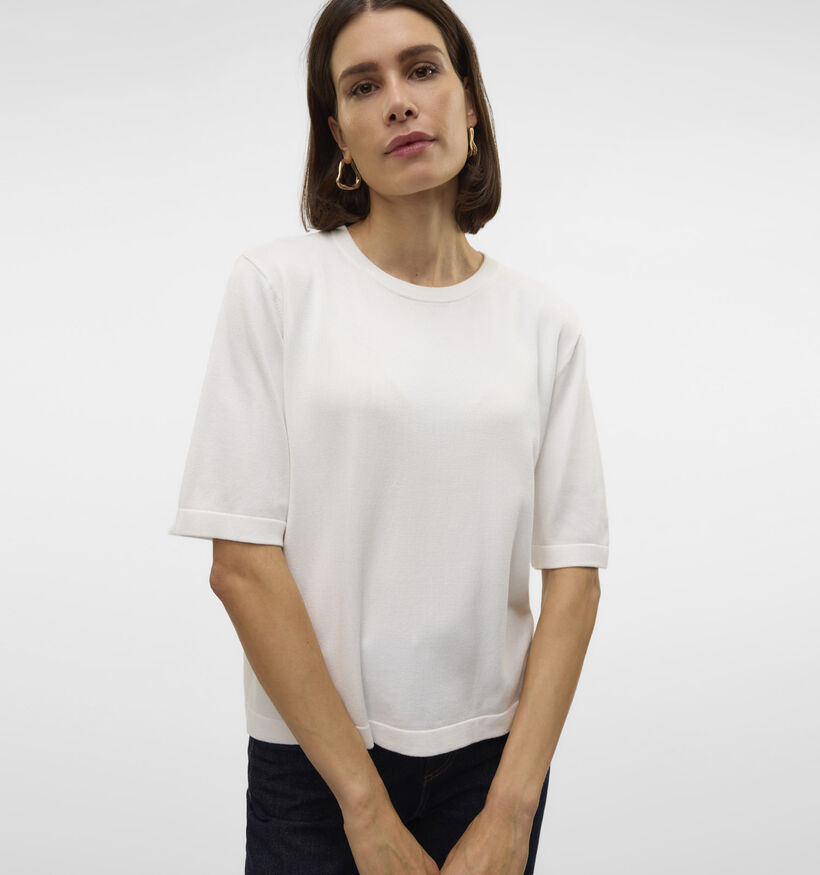 Vero Moda Silje Pull en Blanc pour femmes (367182)