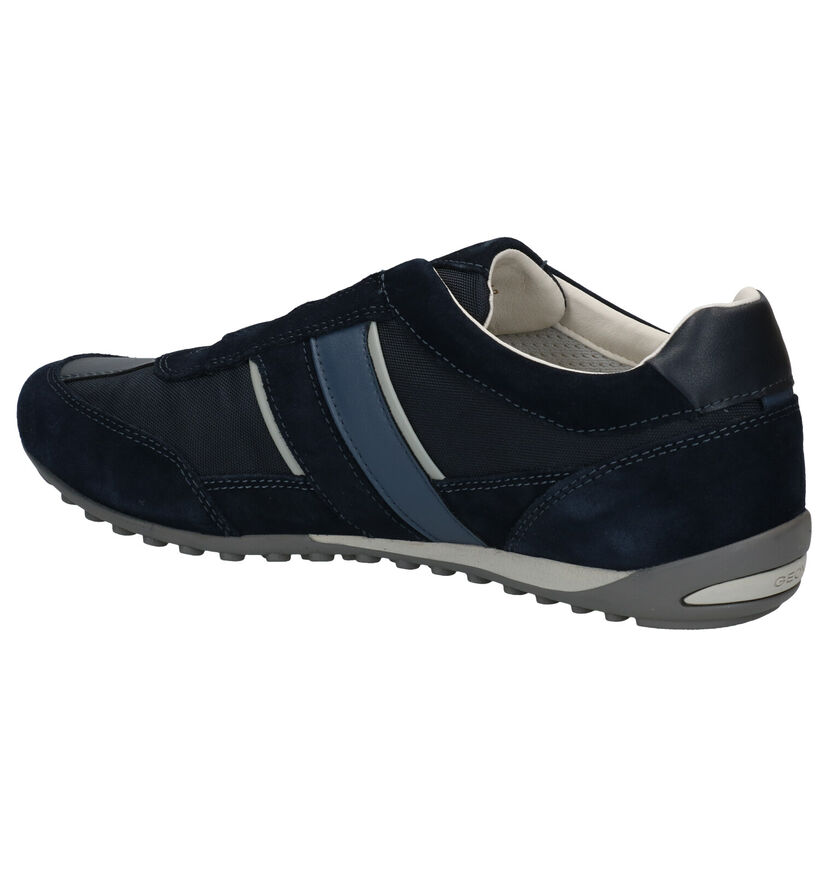 Geox Wells Blauwe Instappers in leer (285531)