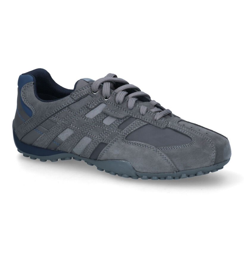 Geox Snake Blauwe Veterschoenen voor heren (315805) - geschikt voor steunzolen