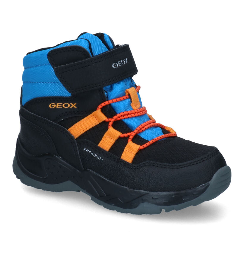 Geox Sentiero Zwarte Wandelschoenen in stof (317629)