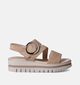 Gabor Best Fitting Beige Sandalen met sleehak voor dames (355031)