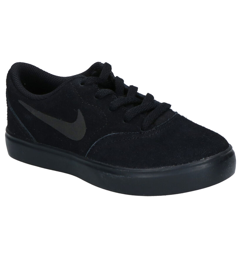 Nike SB Check Baskets en Noir en daim (254086)