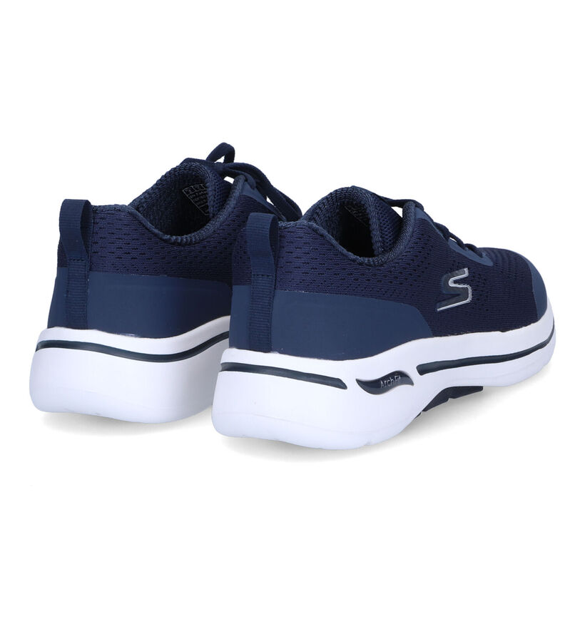 Skechers Go Walk Arch Fit Motion Breeze Blauwe Sneakers in stof (310877)