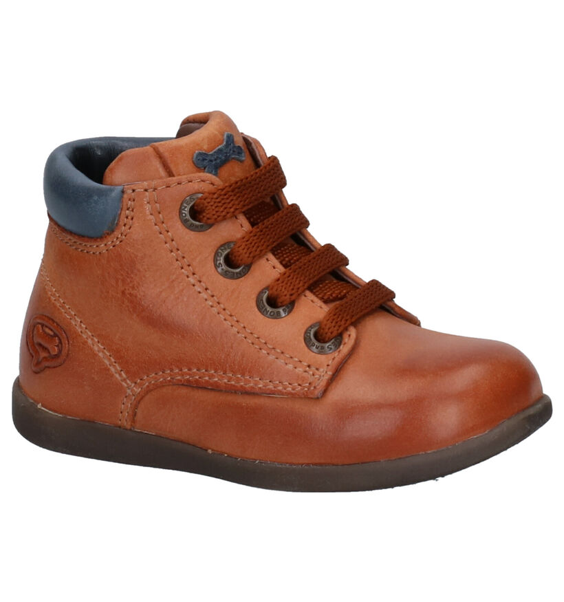 STONES and BONES Bean Chaussures hautes en Cognac en cuir (256751)