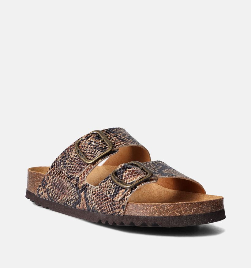 Scholl Josephine Bruine Slippers Croco voor dames (357568)