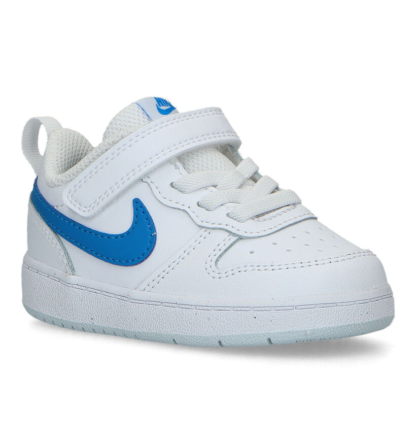 Nike Court Borough Witte Sneakers voor jongens (336656)