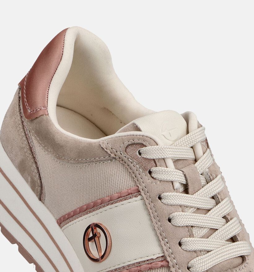 Tamaris Beige Veterschoenen voor dames (367658) - geschikt voor steunzolen