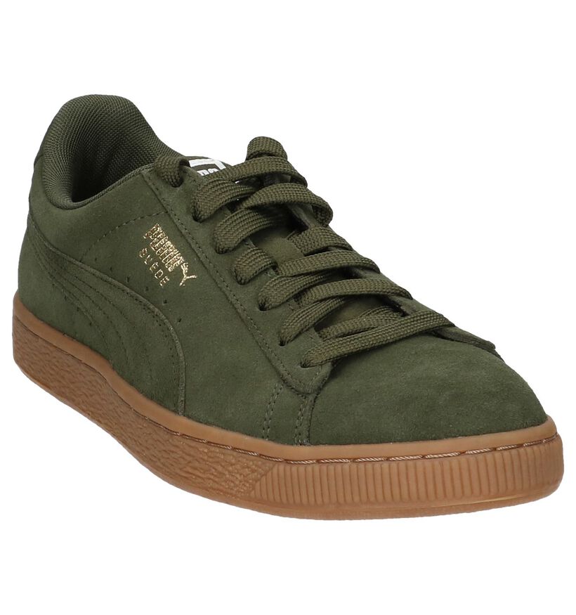 Puma Suede Classic Donker Groene Sneakers in nubuck (221714)