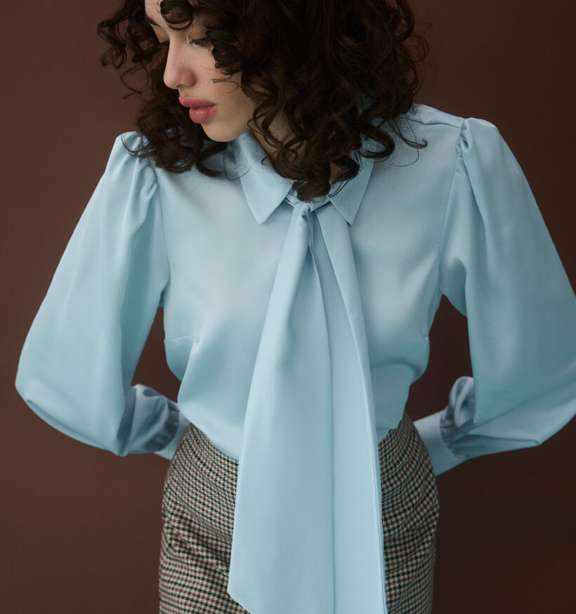 Vila Lucha Lichtblauwe Blouse met Strik voor dames (366151)