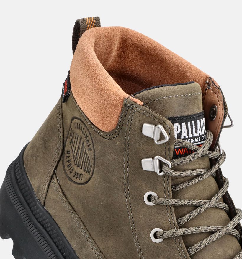 Palladium Pampa Kaki Veterboots voor heren (378427) - geschikt voor steunzolen