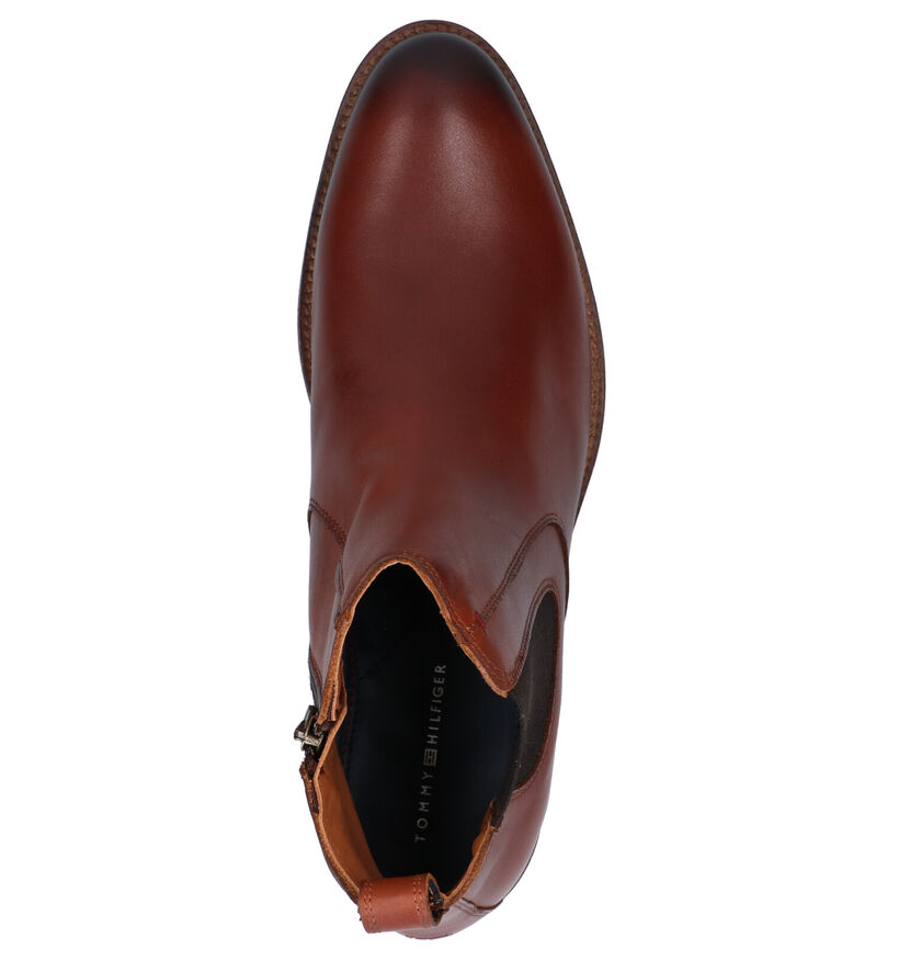 Tommy Hilfiger Essential Chelsea Boots en Cognac en cuir (279966)