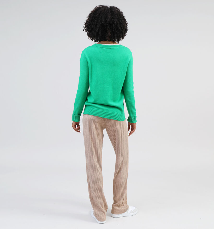 Vila Ril Pull tricoté en Vert pour femmes (328849)