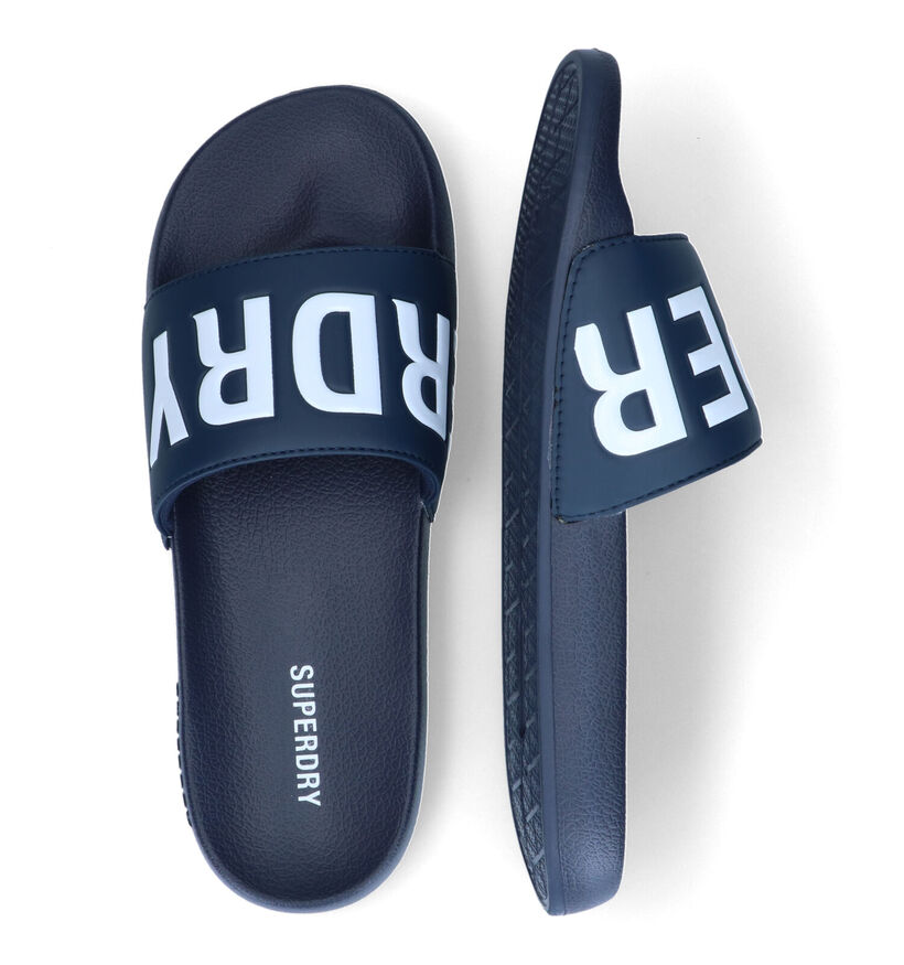 Superdry Code Core Blauwe Badslippers voor heren (305761)