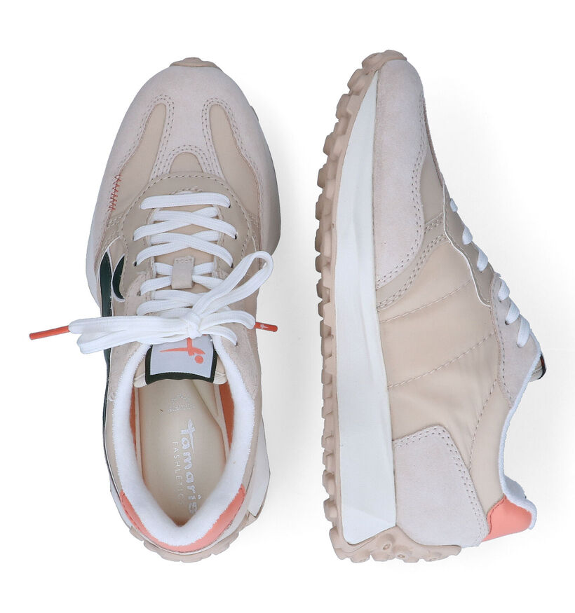 Tamaris Beige Sneakers voor dames (307546) - geschikt voor steunzolen