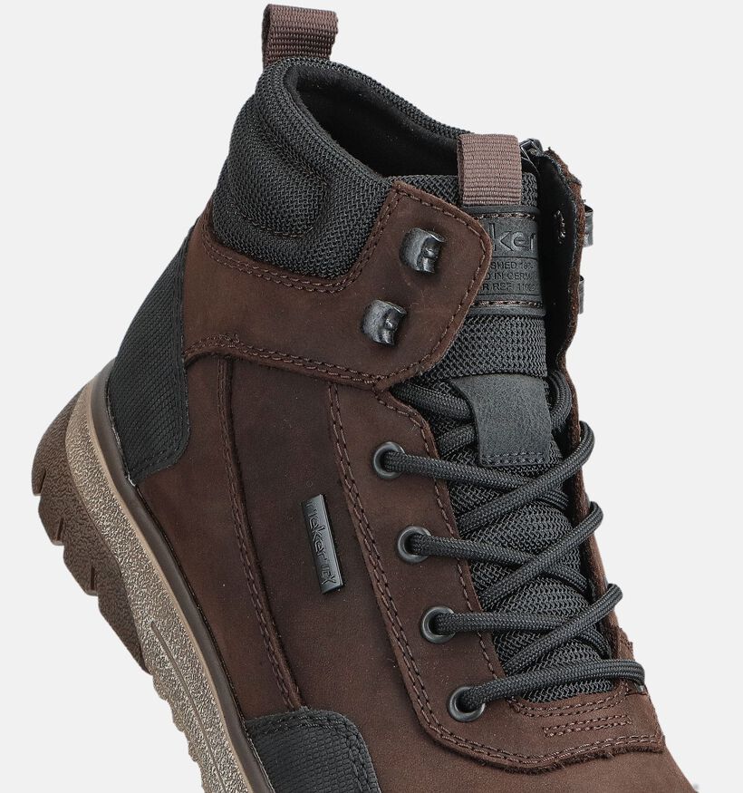 Rieker Donkerbruine Hoge Sneakers voor heren (363515) - geschikt voor steunzolen