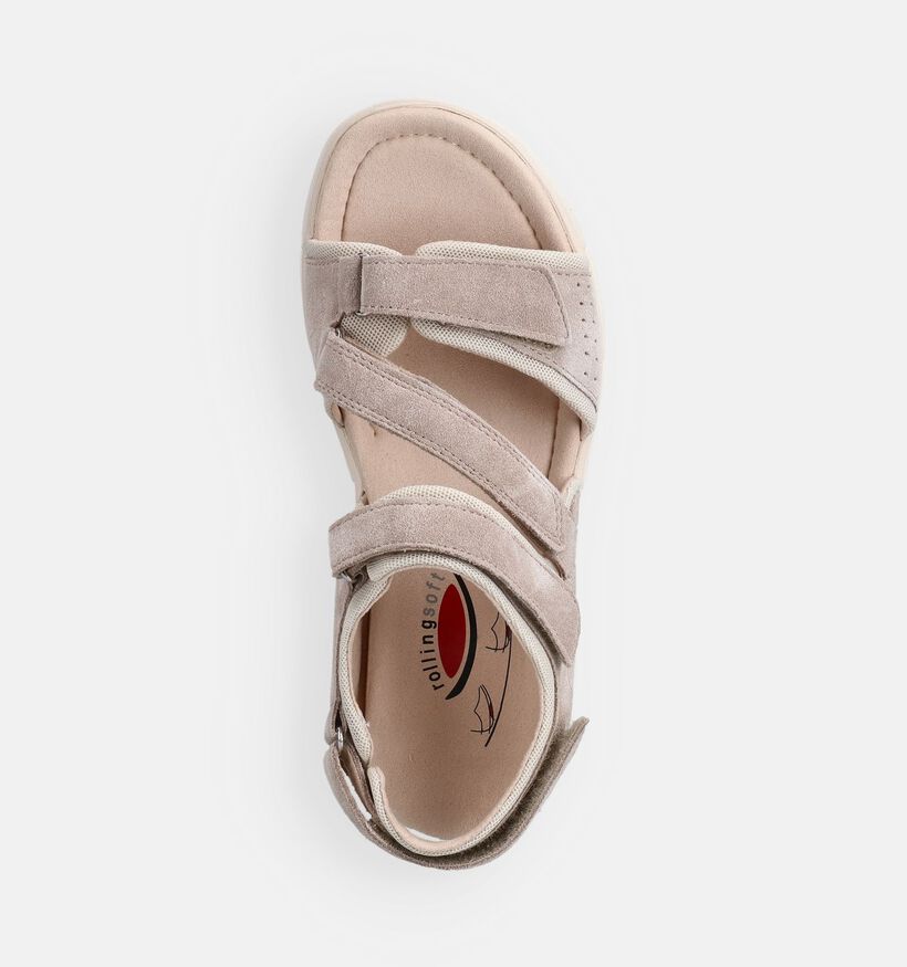 Gabor Rollingsoft Donkerbeige Sandalen voor dames (373320)
