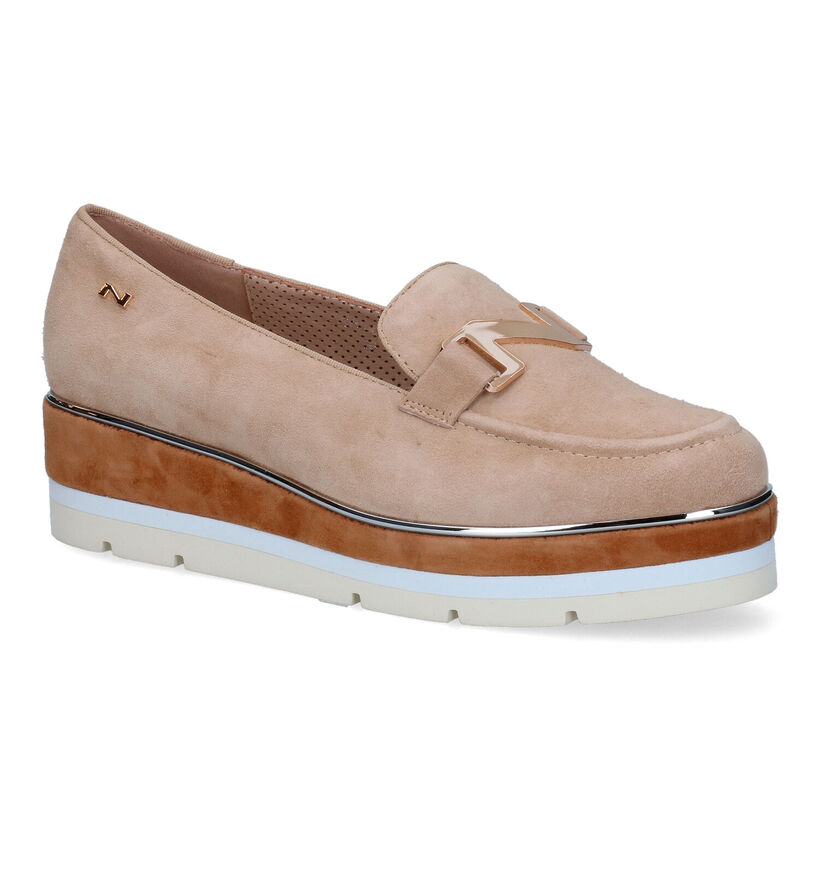 Nathan-Baume Beige Mocassins in daim (308381)