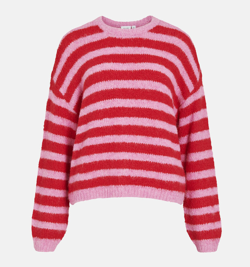 Vila Marley Rode/Roze Gestreepte Trui voor dames (369459)