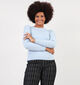 Pieces Crista T-shirt manches longues en Bleu pour femmes (348372)