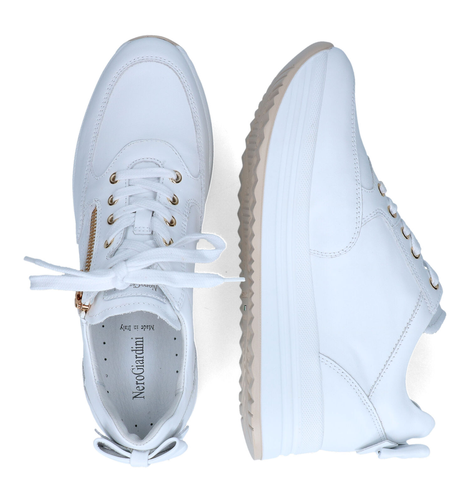 NeroGiardini Witte Platform Sneakers Dames Sneakers Online op