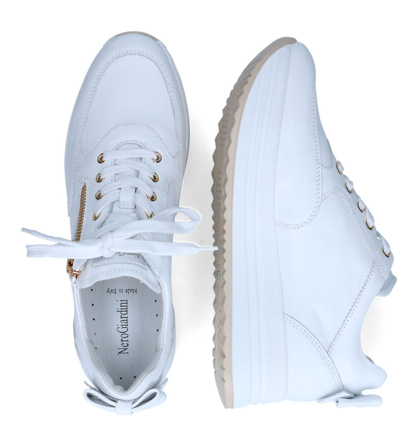 NeroGiardini Witte Platform sneakers voor dames (351908) - geschikt voor steunzolen