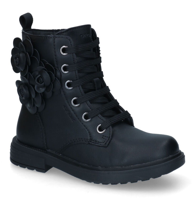 Geox Eclair Bottines en Noir en simili cuir (317645)