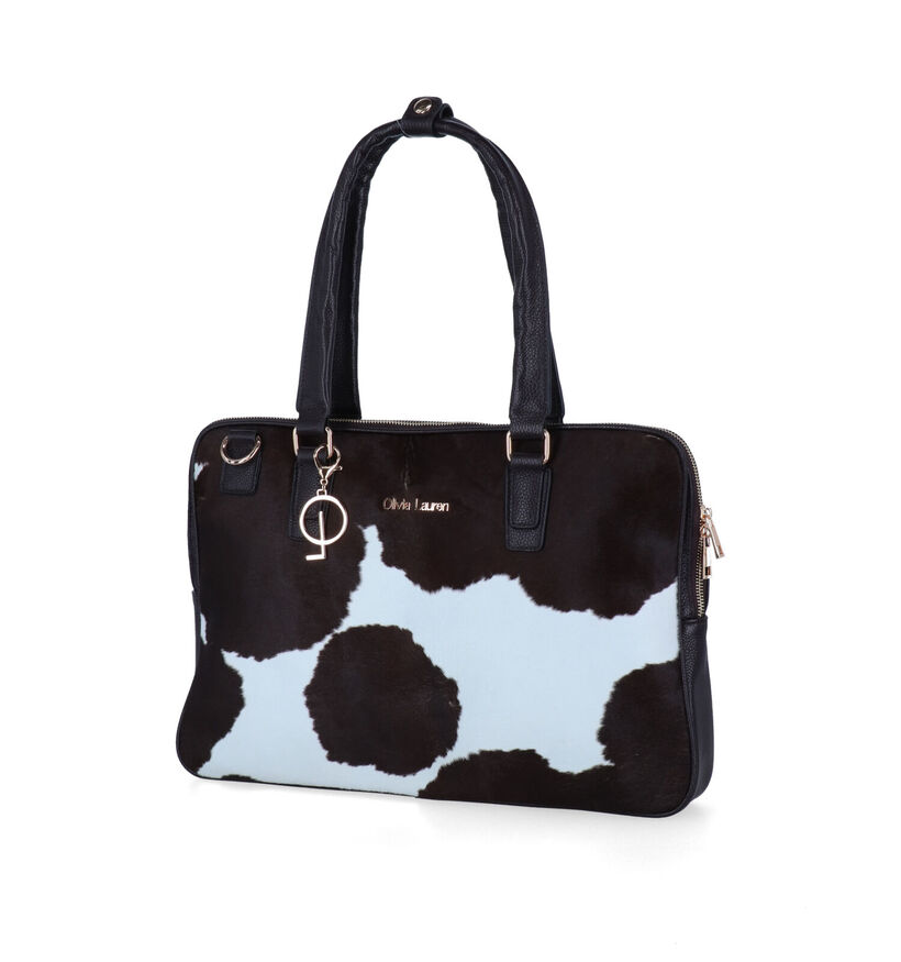 Olivia Lauren Cowhide Bruine Laptoptas in leer (309970)