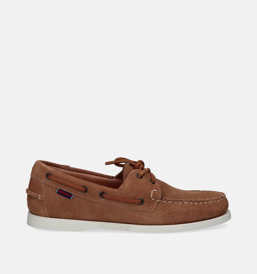 Sebago Dockside Portland Flesh Out Chaussures bateau en Cognac pour hommes (336838)