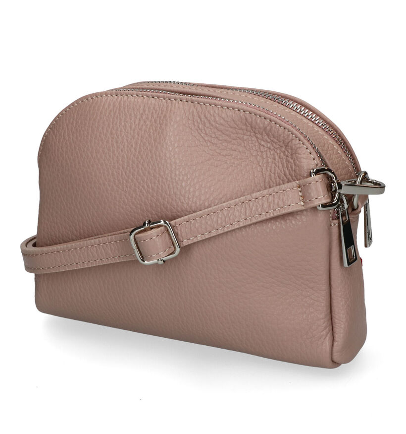 Time Mode Sac porté croisé en Beige en cuir (327474)