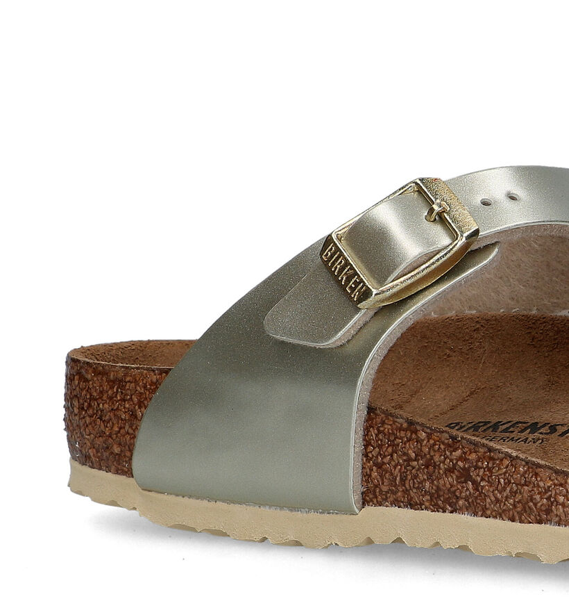 Birkenstock Gizeh Birko Flor Gouden Teenslippers voor meisjes (338077)