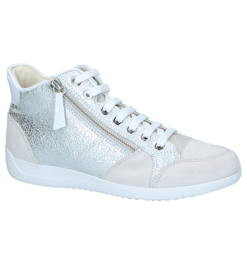 Zilveren Geklede Sneakers Geox Myria in kunstleer (240303)
