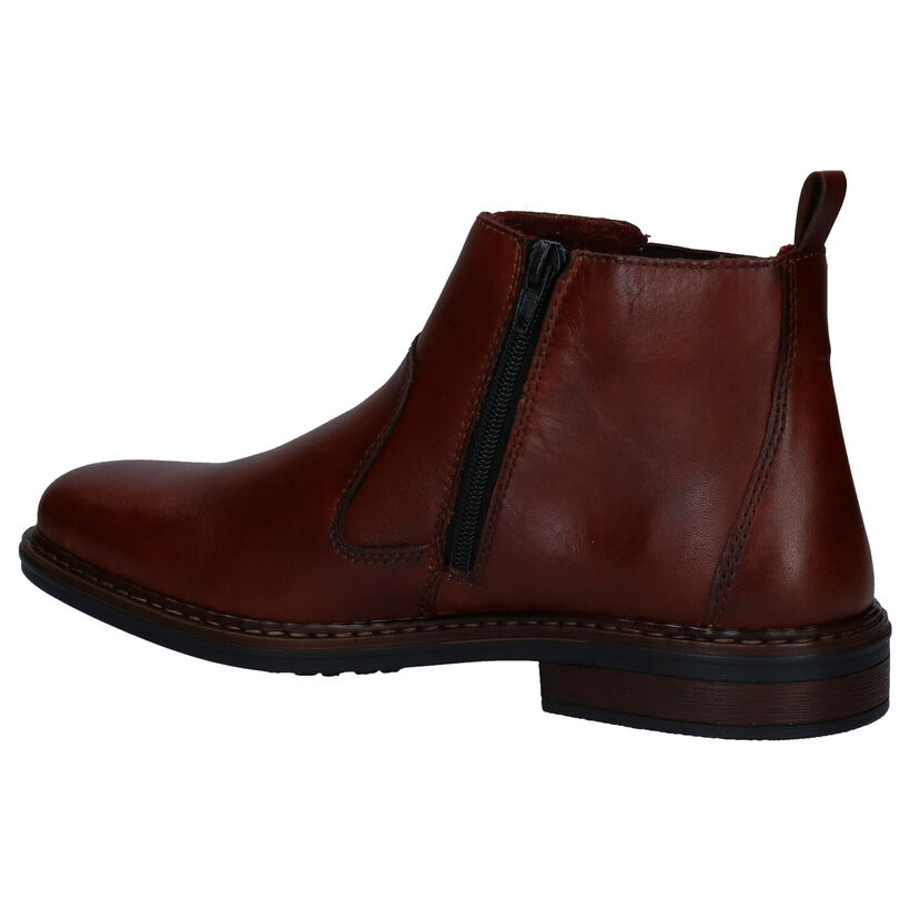 Rieker Boots à fermeture éclair en Cognac pour hommes (331771)